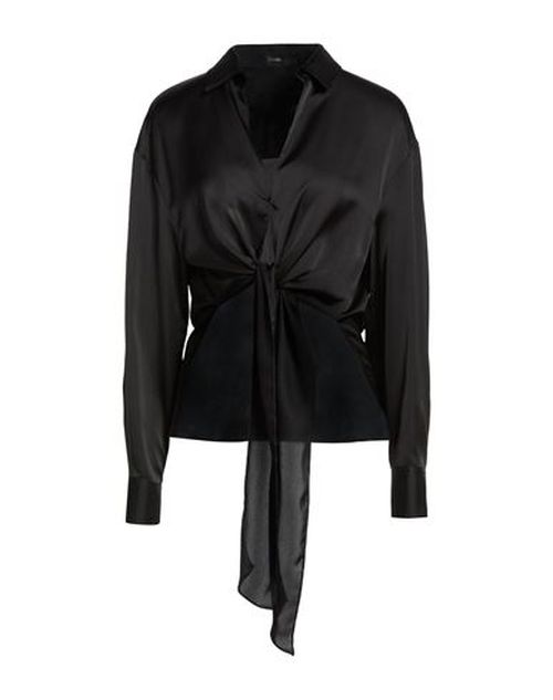 Woman Shirt Black Size L Polyester, Elastane
