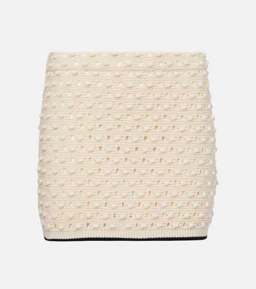 Bauble pointelle cotton miniskirt