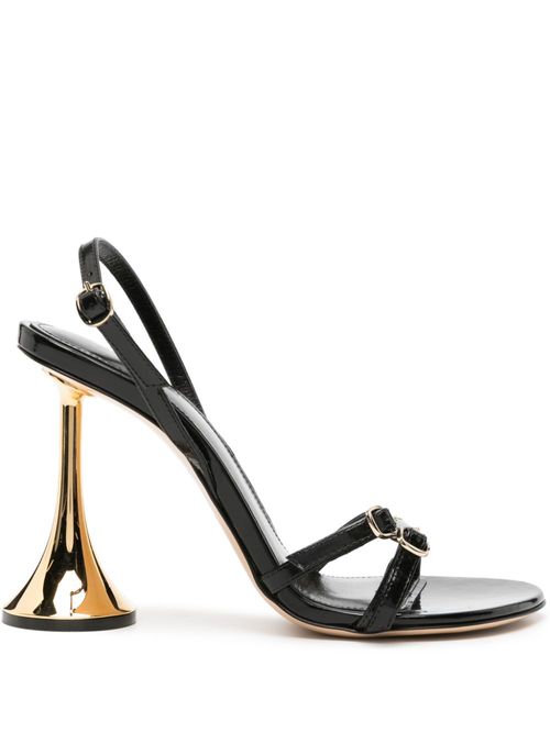 Orchestra 100mm leather sandals - Black