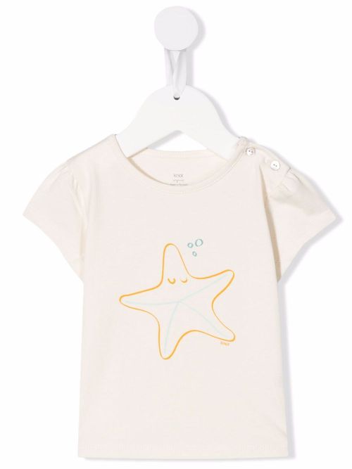 Starfish graphic-print T-shirt - Neutrals
