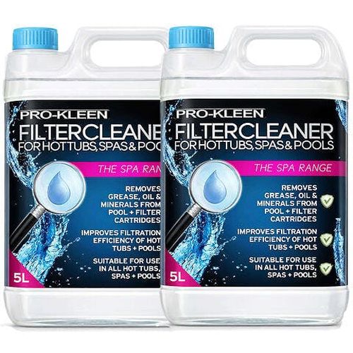 ProKleen Pro-Kleen Hot Tub Pool & Spa Filter Cartridge Cleaner 10L 20 Treatments Improves Efficiency Deeply Cleans and Removes Oi
