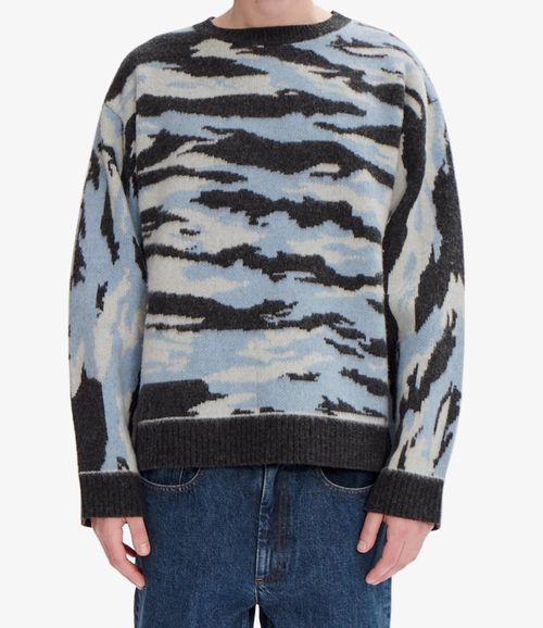 A. P.C. Men's Lionel sweater PLC - Heather charcoal gray