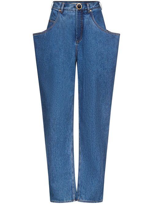 Flared-pocket jeans - Blue