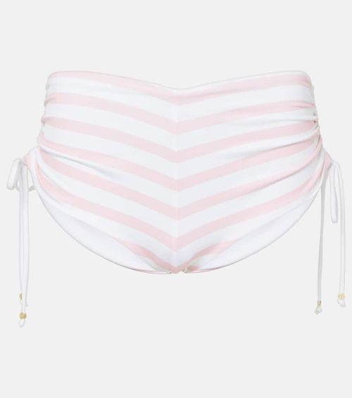 Stefani striped ruched shorts