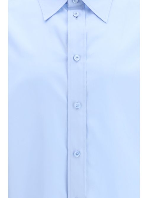 Embroidered Anagram Shirt — Blue