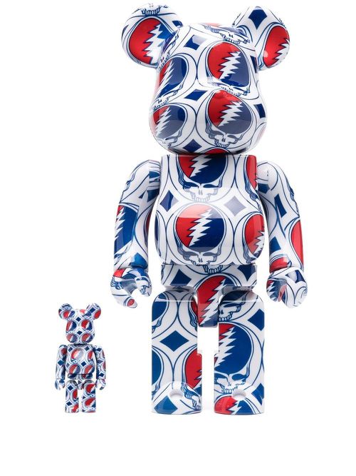 X Grateful Dead BE@RBRICK 100% and 400% figure set - White