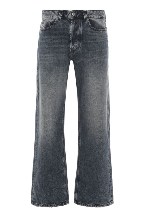 Relaxed Straight-Leg Jeans with Eagle Double-Stitching