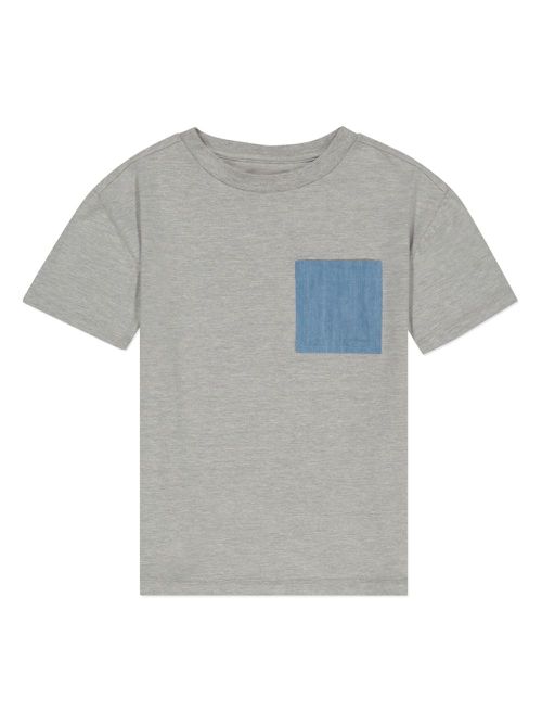Denim-pocket t-shirt - Grey