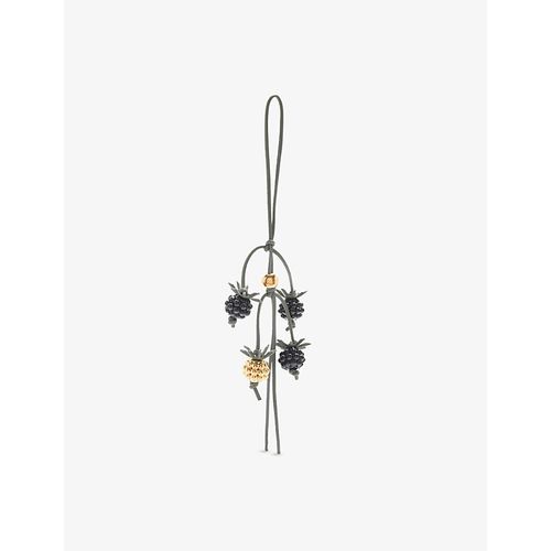Berry Leather and Acetate Bag Charm