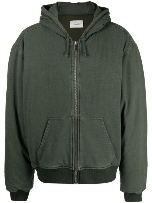 Loken padded zip-up hoodie - Green