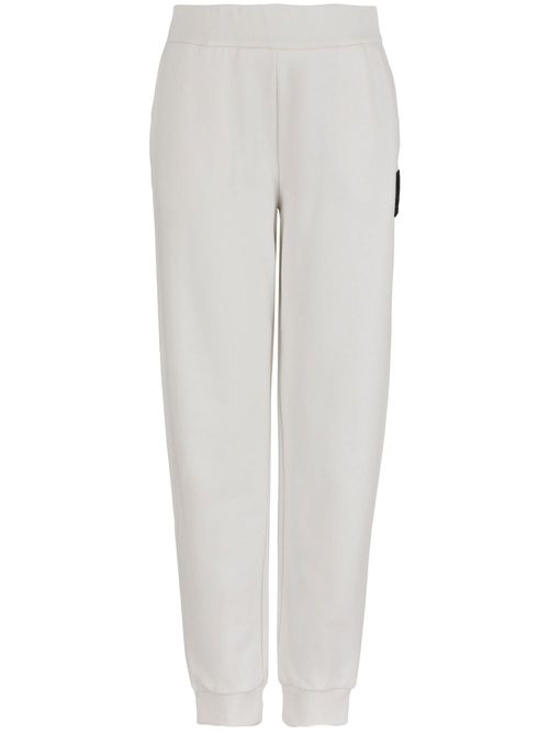 Logo-appliqué cotton track pants - White