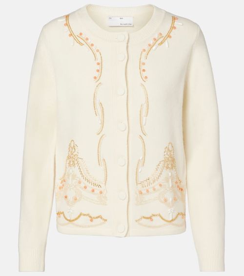 Embellished wool cardigan