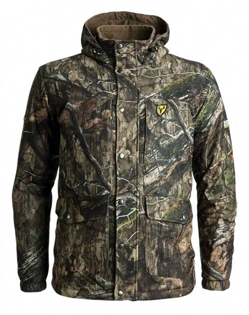 Men's Thermal Scent Blocker Hunting Coat In Camo Brown/green