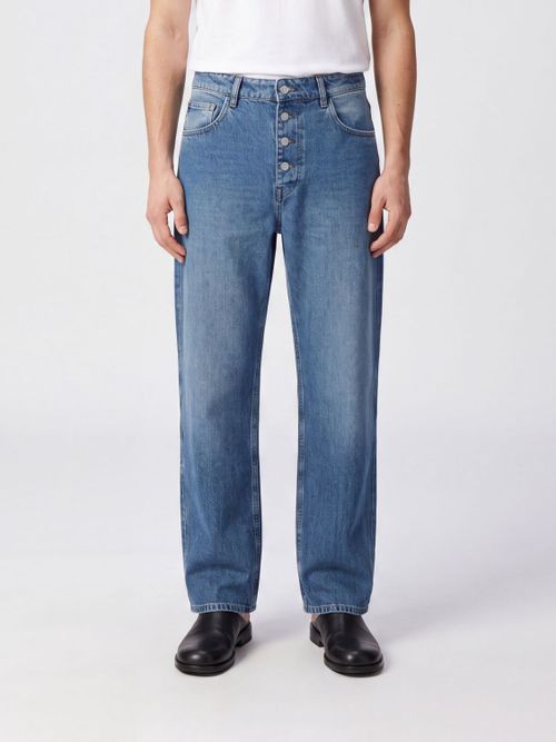 Pants Men color Denim