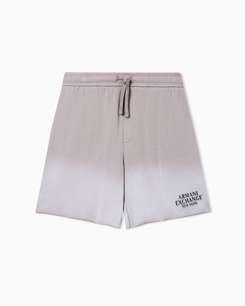 Used-effect Bermuda shorts with logo
