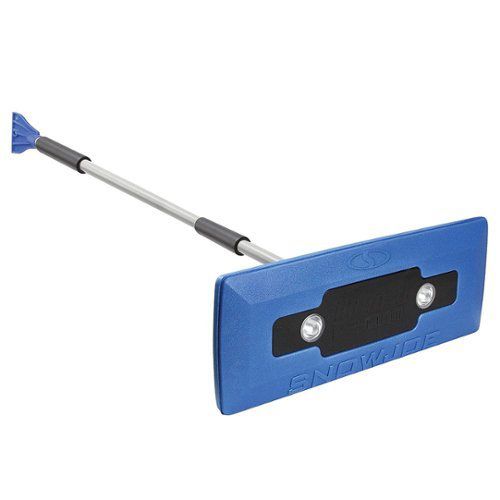 4-In-1 Telescoping Snow Broom + Ice Scraper - Blue