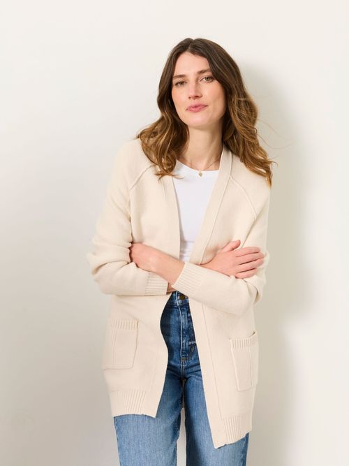 FatFace Bronwyn Ivory Edge to Edge Longline Cardigan