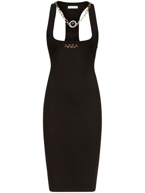 Nameplate tank minidress - Black