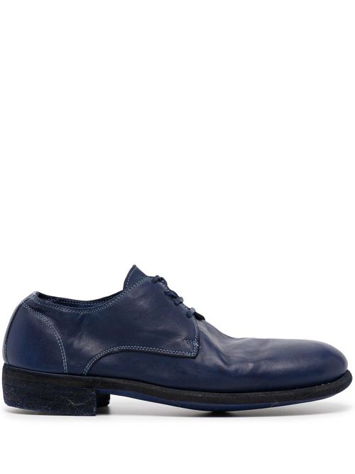 30mm lace-up leather derby shoes - Blue