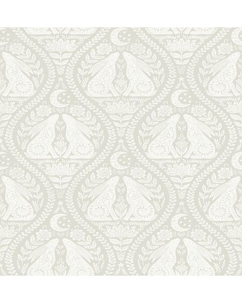 NuWallpaper Cream Moon Rabbit Peel & Stick Wallpaper