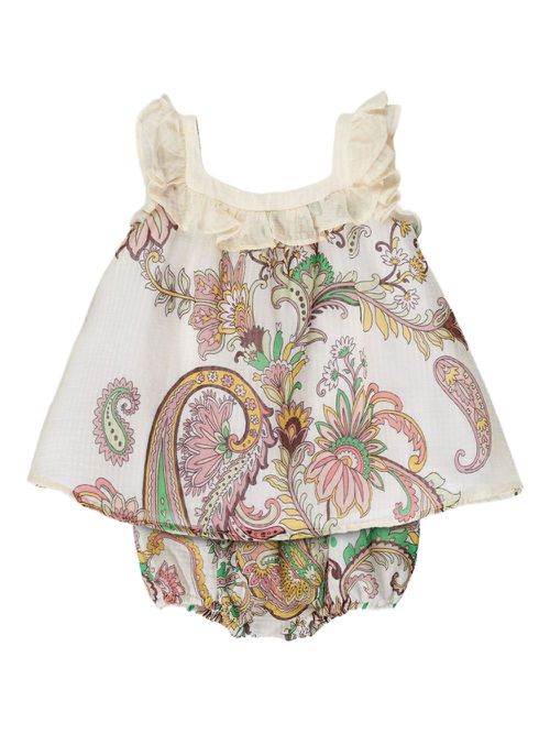 ETRO KIDS cotton short set - Neutrals