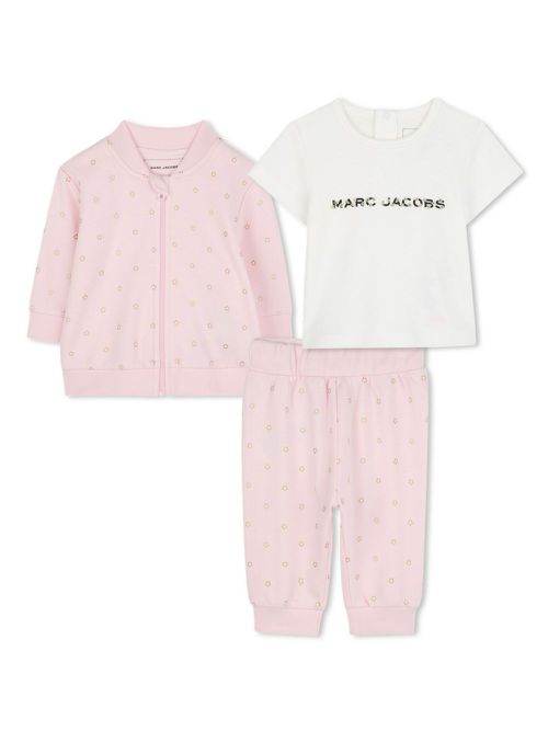 Cotton tracksuit set (3 piece set) - Pink