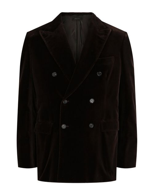 Double-Breasted Velvet Smoking Jacket