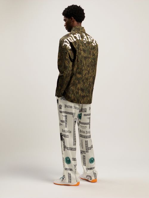 Classic Logo Snake Overshirt Man  Green