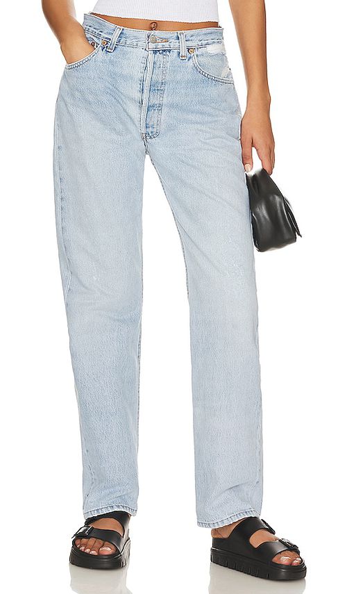 Aligrace Vintage Brigette Jeans in Light - Denim-Light. 25 also , 26, 27, 28, 29, 30, 31