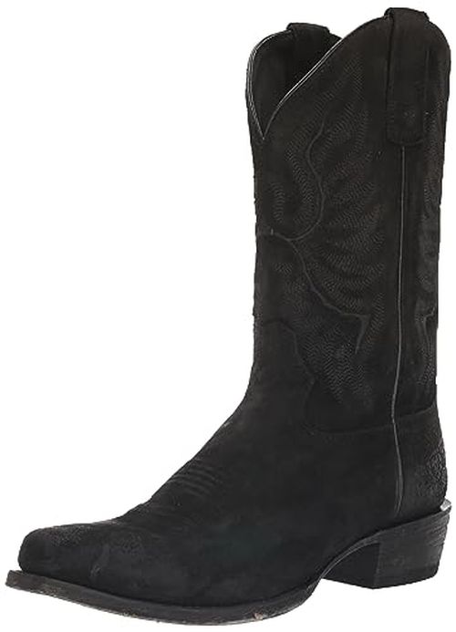 ARIAT Men's Circuit High Stepper Western Boot - Distressed Black Suede