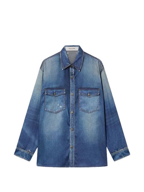 Chest Pocket Denim Shirt — Blue