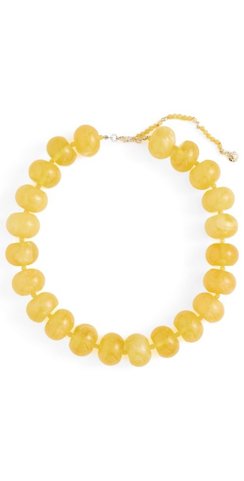 Joan Semi-Precious Necklace Yellow One Size