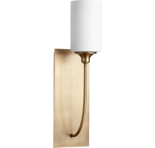 Quorum Celeste 19" Wall Sconce in Aged Bra