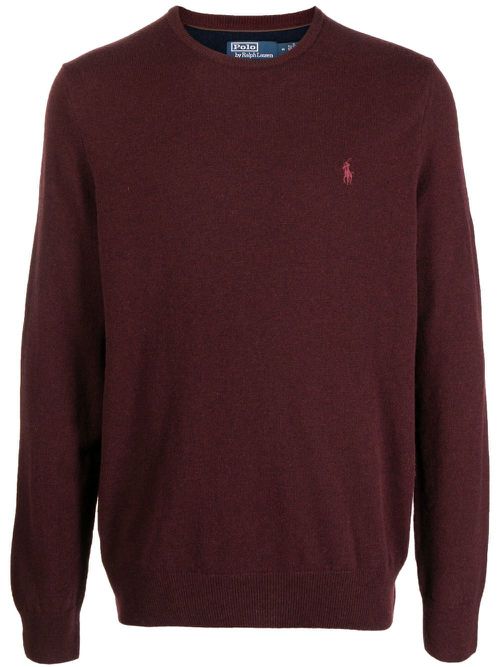 Polo-Pony crew-neck jumper - Red