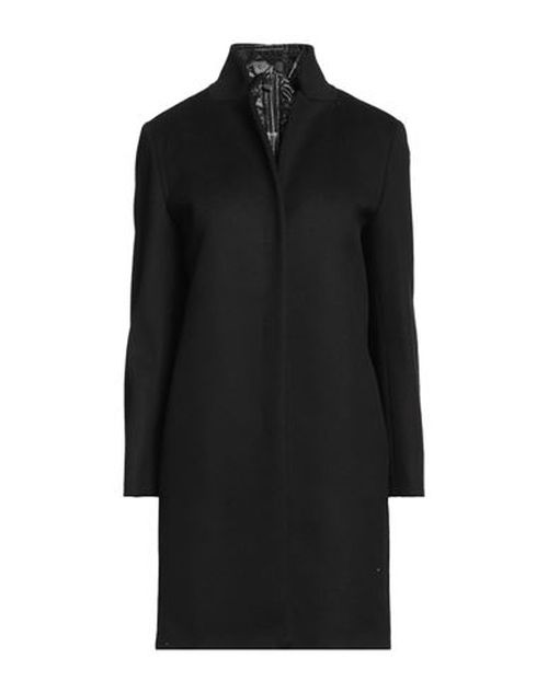 Woman Coat Black Size 14 Virgin Wool, Cashmere, Polyester