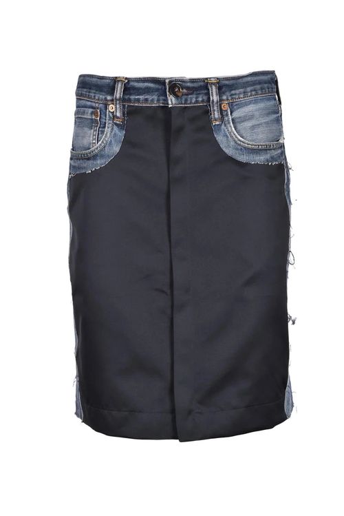 Mini Patchwork Skirt - Blue/Black
