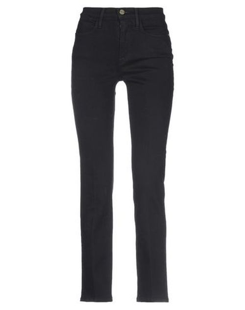 Woman Jeans Black Size 23 Cotton, Polyester, Elastane