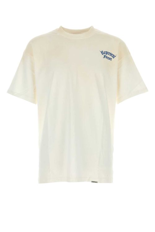 White Cotton T-Shirt Flatwhite Exterior - Men