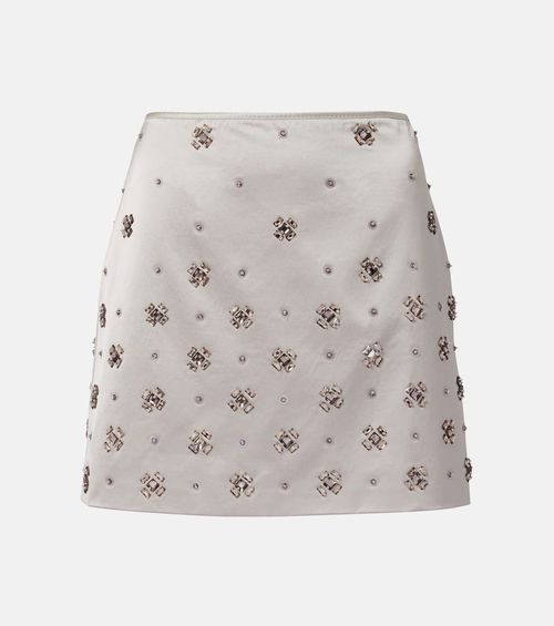 Olenna embellished cotton-blend miniskirt