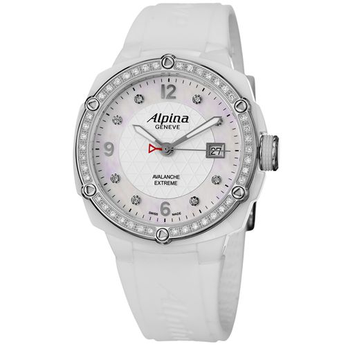 Avalanche Extreme White Dial Rubber Strap Ladies Watch 240MPWD3AECD6