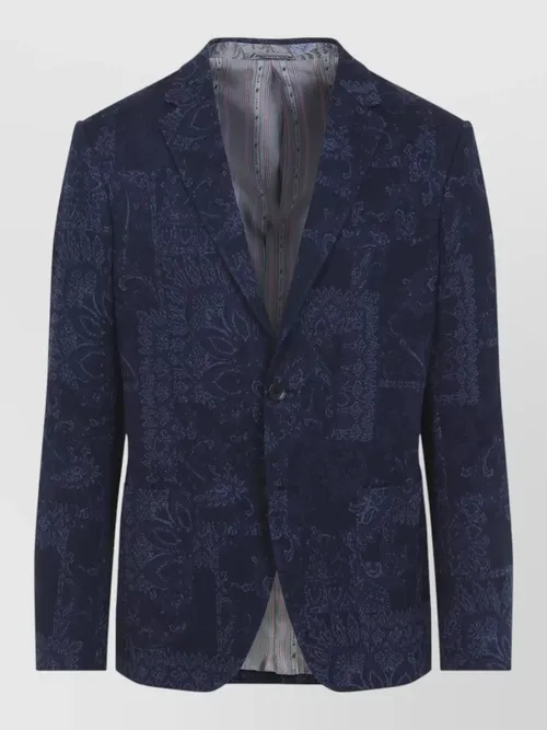 Etro - roma jersey sport jacket notch lape