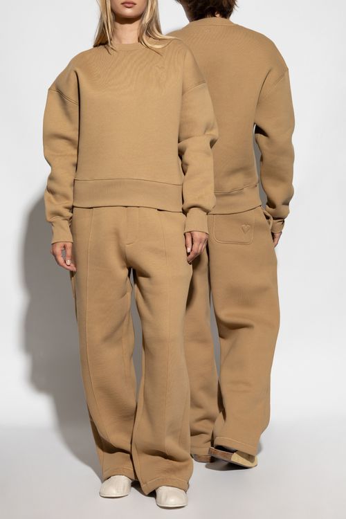 Sweatshirt With Logo, Unisex, Beige