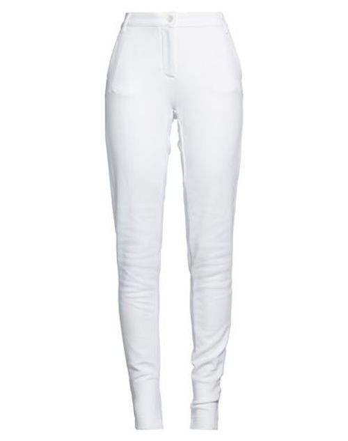 Ea7 Woman Pants White Size M Cotton, Polyester, Elastane