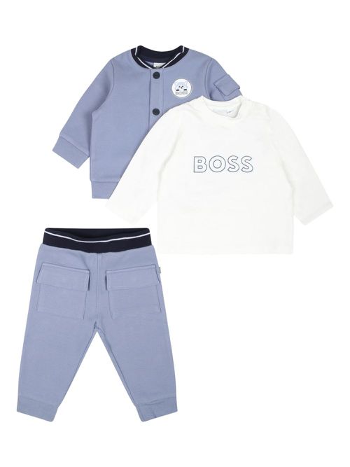 Logo-print tracksuit set - Blue