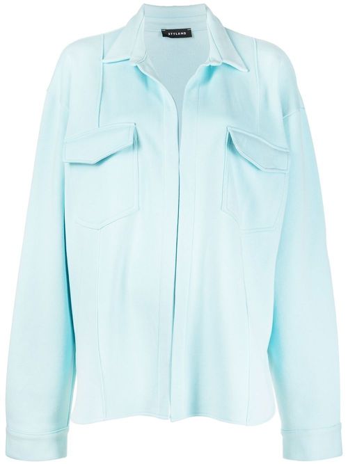 Relaxed shirt jacket - Blue