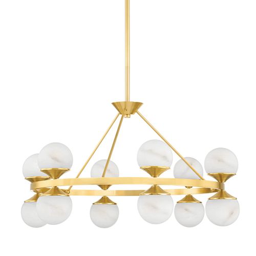 Aged Brass LED Chandelier from the Grafton Collection