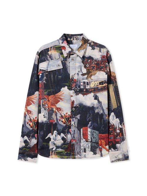 World Paint Milit Shirt - Male Jeans Dusty Blue