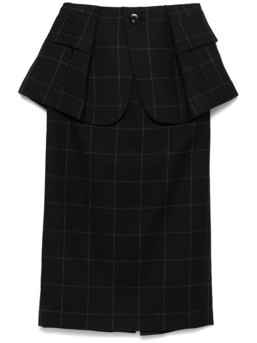 Layered midi skirt - Black