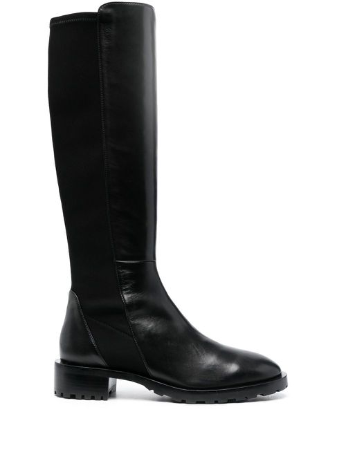 Panelled knee-length boots - Black