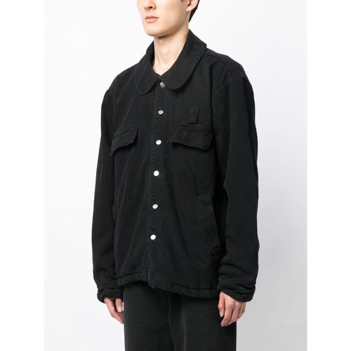 Buttoned dyed denim jacket